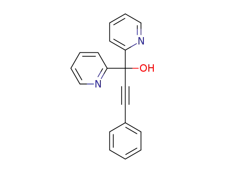 Molecular Structure of 87446-01-3 (3-phenyl-1,1-di(pyridin-2-yl)prop-2-yn-1-ol)
