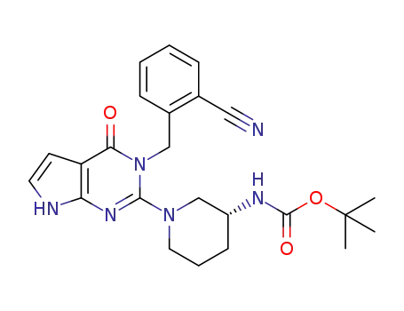 tert-butyl ((3R)-1-(3-(2-cyanobenzyl)-4-oxo-4,7-dihydro-3H-pyrrolo[2,3-d]pyrimidin-2-yl)piperidin-3-yl)carbamate