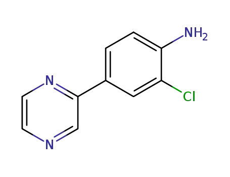 Molecular Structure of 1400287-53-7 (2-chloro-4-(pyrazin-2-yl)aniline)