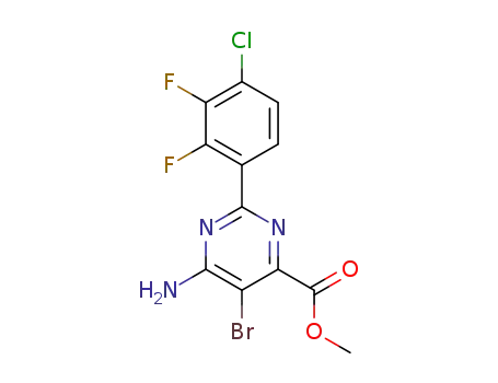 methyl 6-amino-5-bromo-2-(4-chloro-2,3-difluorophenyl)pyrimidine-4-carboxylate