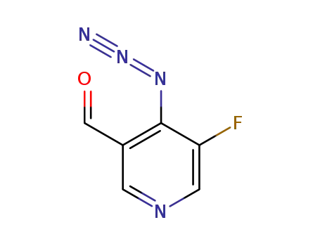Molecular Structure of 1378039-78-1 (4-azido-5-fluoro-pyridine-3-carbaldehyde)