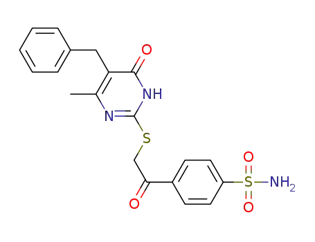 4-{[(5-benzyl-4-methyl-6-oxo-1,6-dihydro-2-pyrimidinyl)sulfanyl]acetyl}benzenesulfonamide
