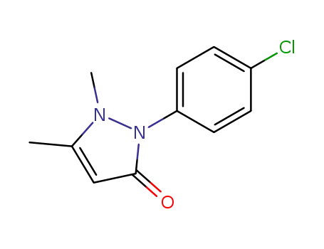 3H-Pyrazol-3-one, 2-(4-chlorophenyl)-1,2-dihydro-1,5-dimethyl-