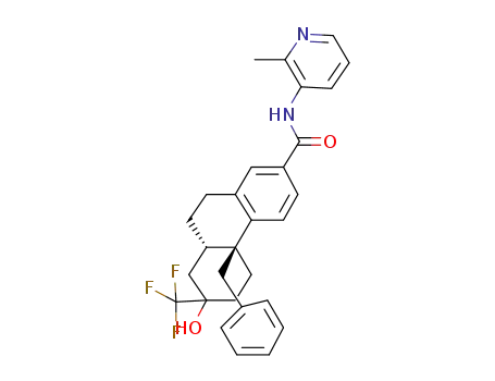 Molecular Structure of 1400926-34-2 ((4bS,8aS)-4b-benzyl-7-hydroxy-N-(2-methylpyridin-3-yl)-7-(trifluoromethyl)-4b,5,6,7,8,8a,9,10-octahydrophenanthrene-2-carboxamide)