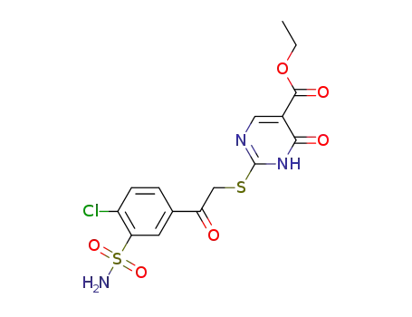 ethyl 2-({2-[3-(aminosulfonyl)-4-chlorophenyl]-2-oxoethyl}thio)-6-oxo-1,6-dihydropyrimidine-5-carboxylate