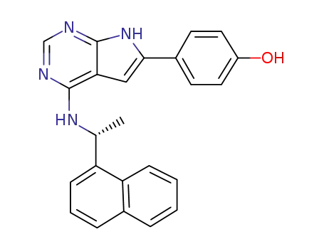 (R)-4-(4-(1-(naphthalen-1-yl)ethylamino)-7H-pyrrolo[2,3-d]pyrimidin-6-yl)phenol