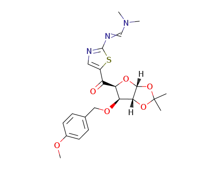 N,N-dimethylformamidyl-5-(1,2-O-isopropylidene-3-O-(p-methoxybenzyl)-α-D-xylofuranos-5-ulo-5-yl)-1,3-thiazole