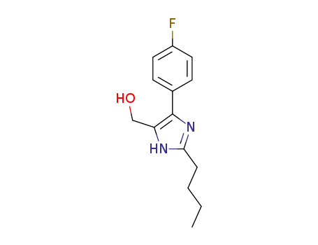 Molecular Structure of 1313233-69-0 ({2-butyl-4-(4-fluorophenyl)-1H-imidazol-5-yl}methanol)