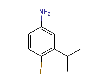 Molecular Structure of 710351-86-3 (Benzenamine, 4-fluoro-3-(1-methylethyl)- (9CI))