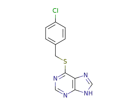 Molecular Structure of 5069-67-0 (4-chlorobenzyl 7H-purin-6-yl sulfide)