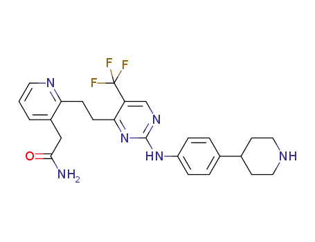 2-(2-(2-(2-((4-(piperidin-4-yl)phenyl)amino)-5-(trifluoromethyl)pyrimidin-4-yl)ethyl)pyridin-3-yl)acetamide