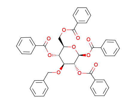 Molecular Structure of 30572-04-4 (1,2,4,6-tetra-O-benzoyl-3-O-benzyl-β-D-glucopyranoside)