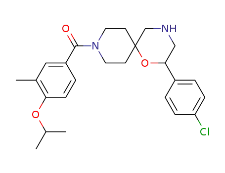 [10-(4-chlorophenyl)-11-oxa-3,8-diazaspiro[5.5]undecan-3-yl]-(4-isopropoxy-3-methyl-phenyl)methanone