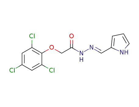 Molecular Structure of 1378872-36-6 ((2,4,6-Trichloro-phenoxy)-acetic acid (1H-pyrrol-2-ylmethylene)-hydrazide)