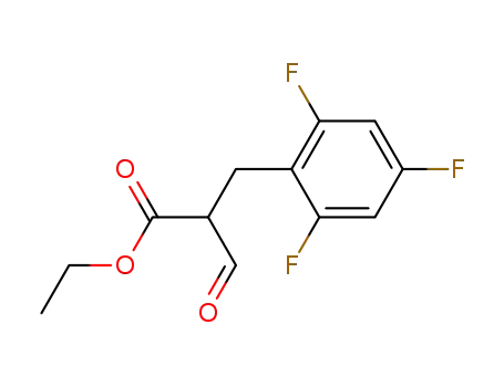 Molecular Structure of 1380429-42-4 (ethyl 2-formyl-3-(2,4,6-trifluorophenyl)propanoate)