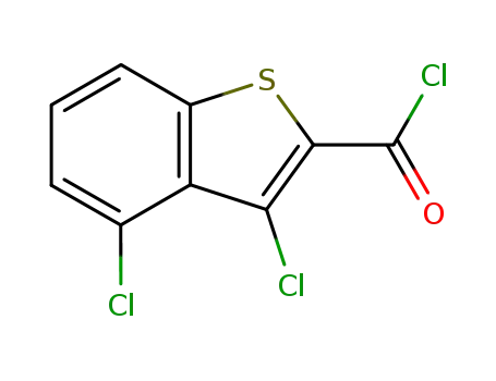 Molecular Structure of 34576-86-8 (3,4-DICHLOROBENZO[B]THIOPHENE-2-CARBONYL CHLORIDE)