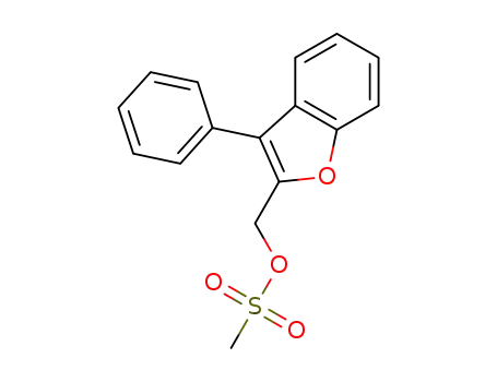 Molecular Structure of 1393176-53-8 ((3-phenylbenzofuran-2-yl)methyl methanesulfonate)