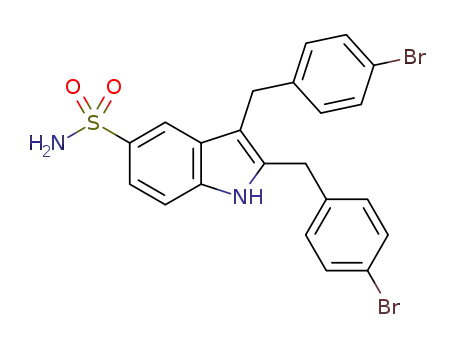 2,3-bis(4-bromobenzyl)-1H-indole-5-sulfonamide