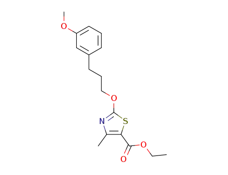 Molecular Structure of 1400661-12-2 (2-[3-(3-Methoxy-phenyl)-propoxy]-4-methyl-thiazole-5-carboxylic acid ethyl ester)