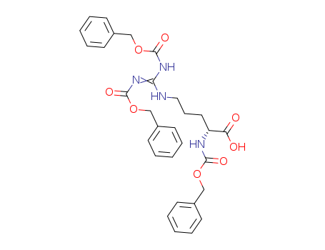 2-Oxa-4,6,11-triazadodec-4-en-12-oicacid, 10-carboxy-3-oxo-1-phenyl-5-[[(phenylmethoxy)carbonyl]amino]-,12-(phenylmethyl) ester, (10R)- (9CI)