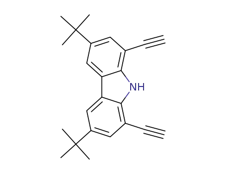 Molecular Structure of 1313497-83-4 (3,6‐di‐tert‐butyl‐1,8‐diethynylcarbazole)