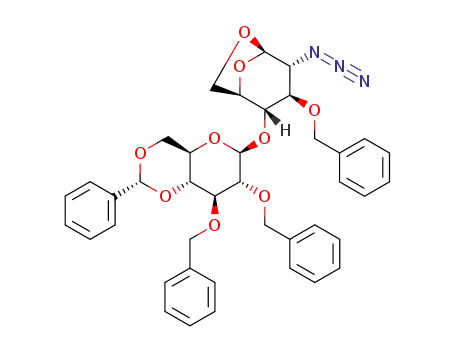(2,3-di-O-benzyl-4,6-O-benzylidene-β-D-glucopyranosyl)-(1->4)-1,6-anhydro-2-azido-3-O-benzyl-2-deoxy-β-D-glucopyranose