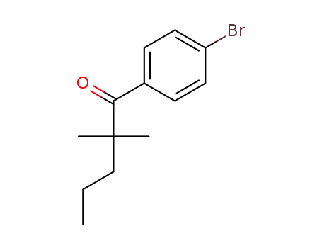 Molecular Structure of 1313218-11-9 (1-(4-bromophenyl)-2,2-dimethylpentan-1-one)
