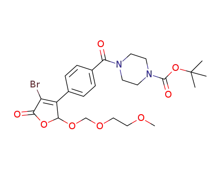 4-(4-[4-bromo-2-(2-methoxy-ethoxymethoxy)-5-oxo-2,5-dihydro-furan-3-yl]-benzoyl)-piperazine-1-carboxylic acid tert-butyl ester