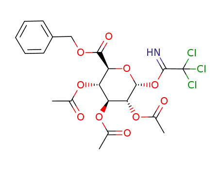 Molecular Structure of 1045730-24-2 ((2S,3S,4S,5R,6R)-2-((benzyloxy)carbonyl)-6-(2,2,2-trichloro-1-iminoethoxy)tetrahydro-2H-pyran-3,4,5-triyl triacetate)
