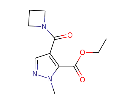 Molecular Structure of 1278407-69-4 (4-(azetidine-1-carbonyl)-2-methyl-2H-pyrazole-3-carboxylic acid ethyl ester)