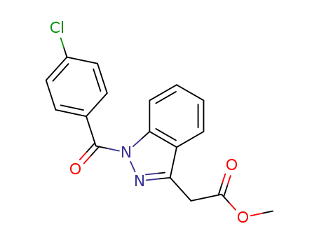 Molecular Structure of 1412449-54-7 (Methyl 2-(1-(4-chlorobenzoyl)-1H-indazol-3-yl)acetate)
