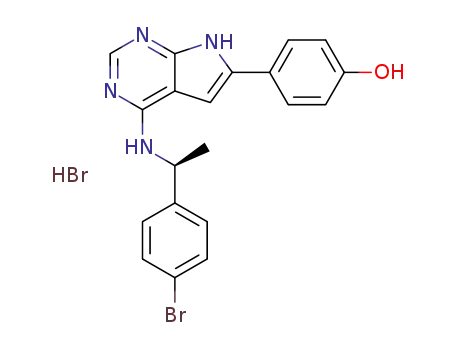 (S)-4-(4-(1-(4-bromophenyl)ethylamino)-7H-pyrrolo[2,3-d]pyrimidin-6-yl)phenol hydrobromide