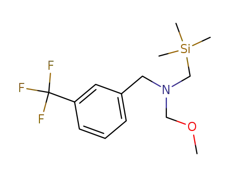 Molecular Structure of 1219624-35-7 (1-methoxy-N-(3-(trifluoromethyl)benzyl)-N-((trimethylsilyl)methyl)methanamine)