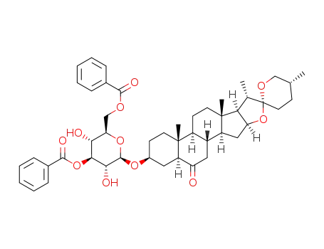 Molecular Structure of 1383476-51-4 (laxogenin 3-O-(3,6-di-O-benzoyl-β-D-glucopyranoside))