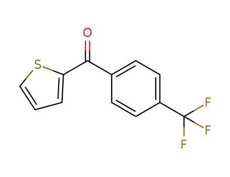 Molecular Structure of 21084-30-0 ((thiophen-2-yl)(4-(trifluoromethyl)phenyl)methanone)
