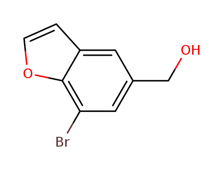 Molecular Structure of 286836-24-6 ((7-bromobenzofuran-5-yl)methanol)