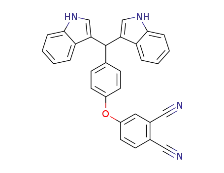 4-(4-(di(1H-indol-3-yl)methyl)phenoxy)phthalonitrile