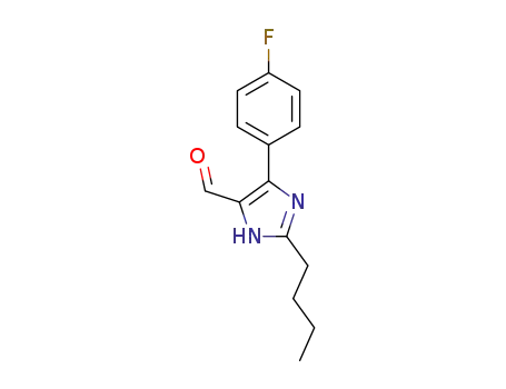 Molecular Structure of 1313233-70-3 (2-butyl-4-(4-fluorophenyl)-1H-imidazole-5-carbaldehyde)
