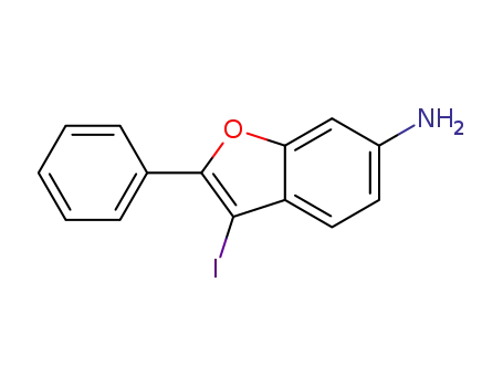 Molecular Structure of 1383854-05-4 (3-iodo-2-phenylbenzofuran-6-amine)