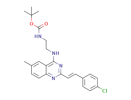 tert-butyl [2-((2-[(E)-2-(4-chlorophenyl)ethenyl]-6-methylquinazolin-4-yl)amino)ethyl]carbamate