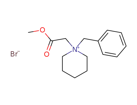 Molecular Structure of 61533-06-0 (Piperidinium, 1-(2-methoxy-2-oxoethyl)-1-(phenylmethyl)-, bromide)