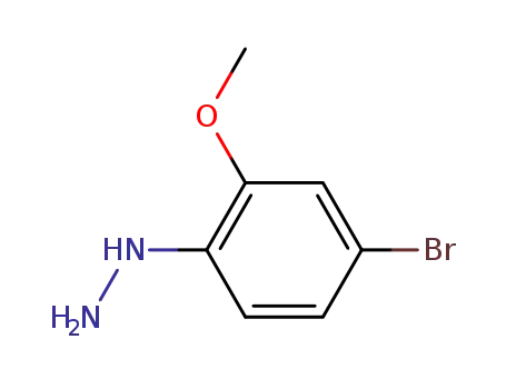 Molecular Structure of 7630-76-4 ((4-Bromo-2-methoxy-phenyl)-hydrazine)