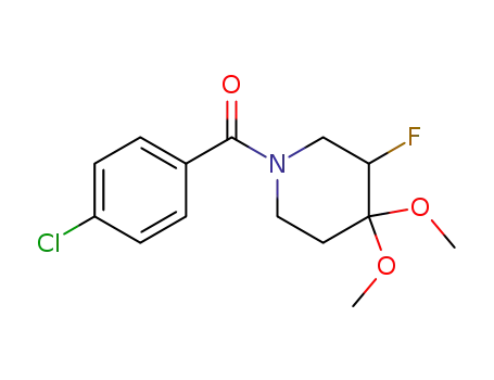 1-(4-chlorobenzoyl)-4,4-dimethoxy-3-fluoropiperidine