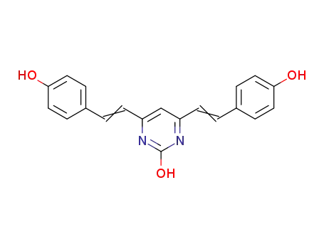 Molecular Structure of 362596-61-0 (2-hydroxy-4,6-bis(4-hydroxystyryl)pyrimidine)