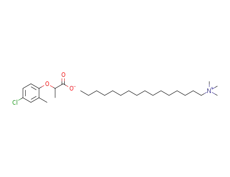 Molecular Structure of 1354726-01-4 (hexadecyltrimethylammonium (+/-)-2-(4-chloro-2-methylphenoxy)propionate)