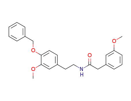 Molecular Structure of 67237-64-3 (N-(2-(4-(benzyloxy)-3-methoxyphenyl)ethyl)-2-(3-methoxyphenyl)acetamide)