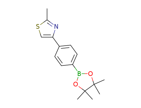 Best price/ 2-Methyl-4-[4-(4,4,5,5-tetramethyl-1,3,2-dioxaborolan-2-yl)phenyl]-1,3-thiazole , 97%  CAS NO.857283-68-2
