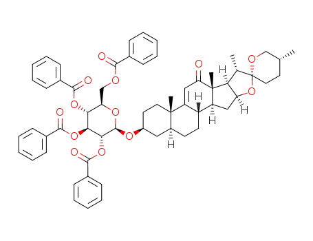 Δ9(11)-hecogenine 3-O-(2,3,4,6-tetra-O-benzoyl-β-D-glucopyranoside)