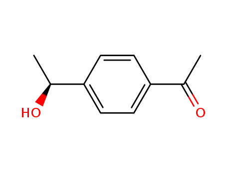 Molecular Structure of 185144-38-1 (Ethanone, 1-[4-[(1S)-1-hydroxyethyl]phenyl]- (9CI))