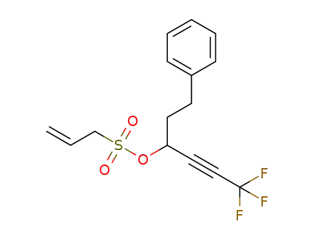 Molecular Structure of 1388859-79-7 (6,6,6-trifluoro-1-phenylhex-4-yn-3-yl prop-2-enesulfonate)